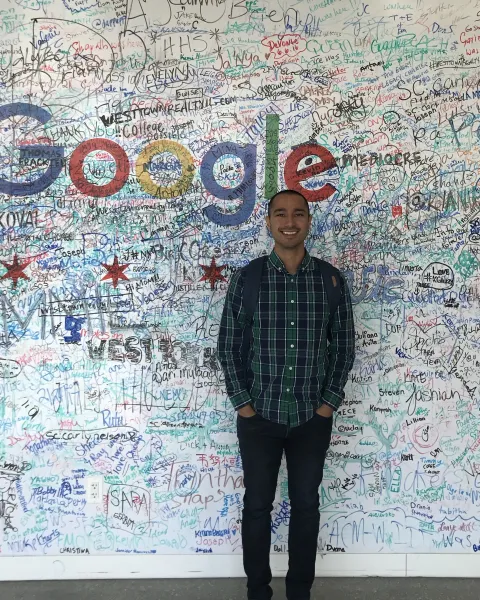 Eric Dumlao visiting Google